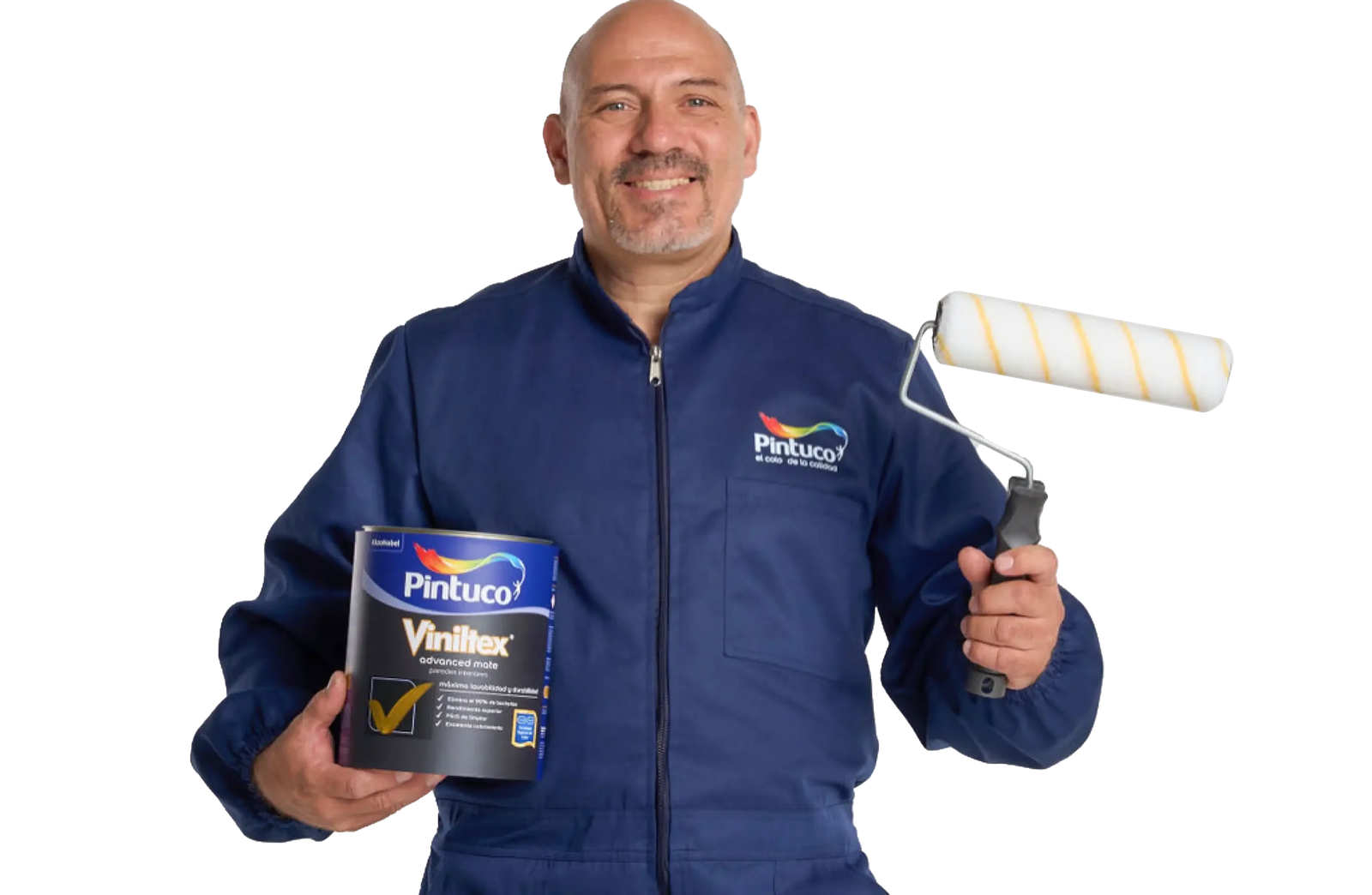Pintor profesional Pintuco aplicando garantía